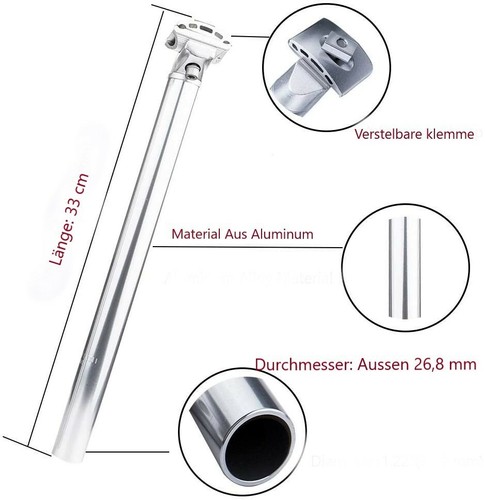 Fahrad aluminium sattelstütze - aluminium,